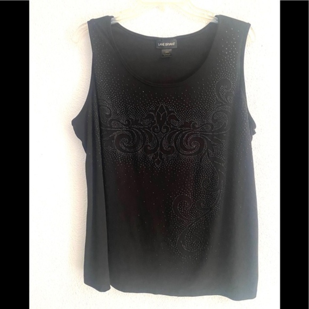 LANE BRYANT black sparkly sleeveless top - 18/20